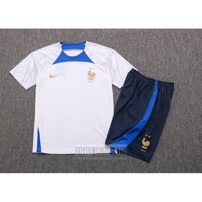 Chandal del Francia Manga Corta 2022-2023 Blanco - Pantalon Corto